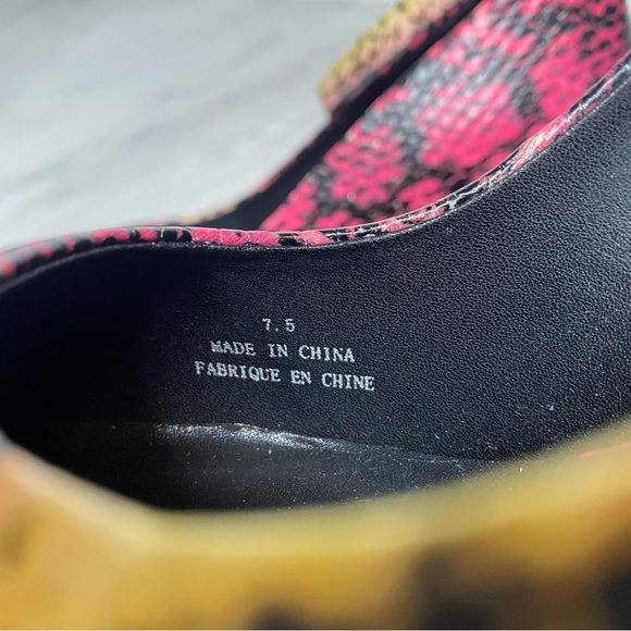 Jeffrey Campbell Okurr Chunky Platform Snakeprint Leather Pump 7 1/2 - Picture 12 of 16